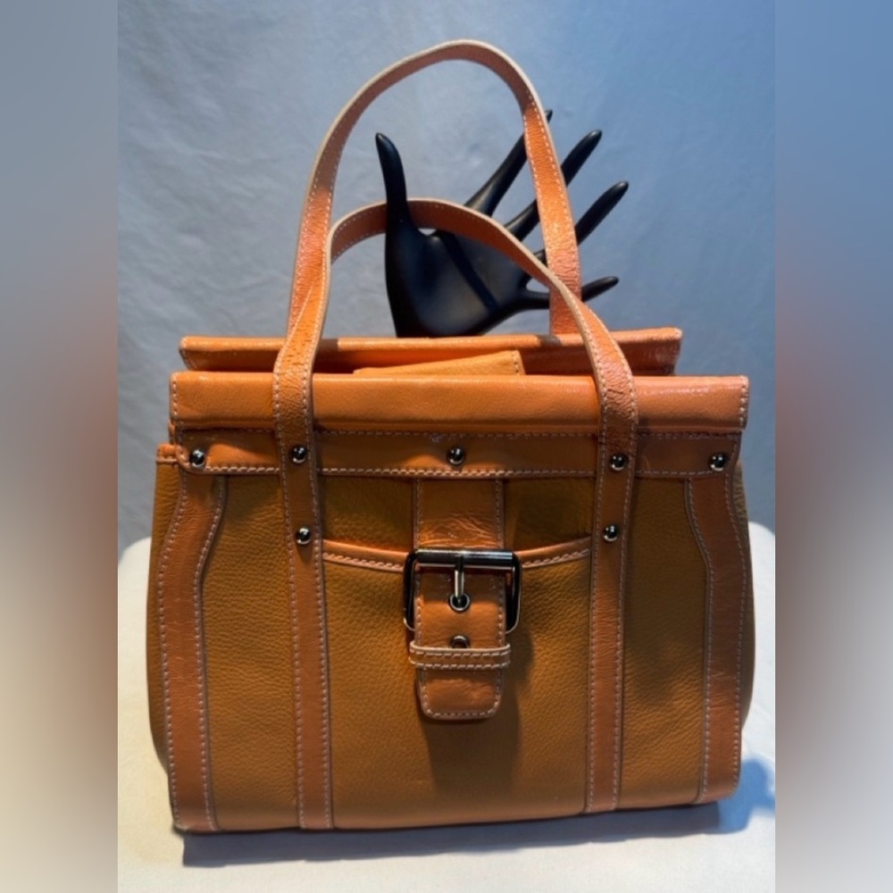 Maximum Genuine Leather Orange handbag
